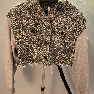 All Saints Anders jacket in Leopard